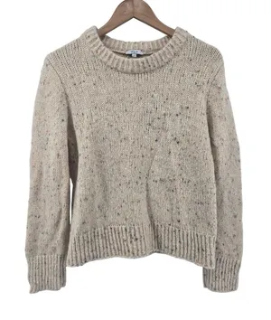 Rails Wool Sweater Womens Small Delia Cream Confetti Speckled EUC thumbnail 1
