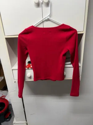 Hollister Ribbed Long Sleeve Top Crop S thumbnail 3