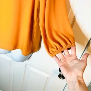 Brenda’s Button Back Blouse Mustard Yellow S thumbnail 5