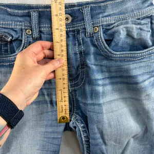 BKE 32S 32 Short Jeans Aiden Bootleg Boot Mid Rise Contrast Stitch Medium Wash thumbnail 12