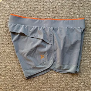 OTF Orangetheory Gray with Orange Athletic Shorts Size Large thumbnail 5