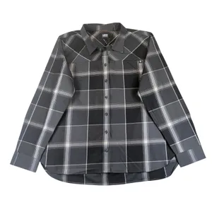 Alaskan Hardgear Duluth Midnight Sun Shirt 80732 XXL Black Gray Plaid Wool Blend thumbnail 1