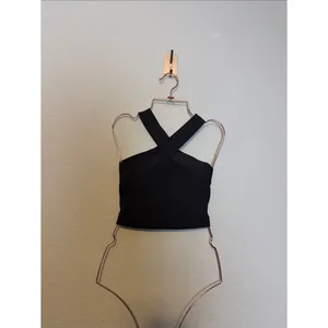 ARITZIA BABATON Sculpt Knit Criss Cross Tank Coffee Bean Size Small thumbnail 5