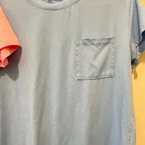 SHEIN Pink and Blue Short Sleeve Tees Casual Crew Neck thumbnail 3