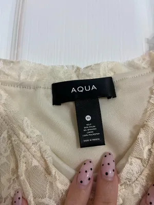 Cream Aqua Lace Cami thumbnail 3
