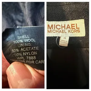 Michael Kors black wool  toggle/Zipper  jacket Sz 14 thumbnail 3