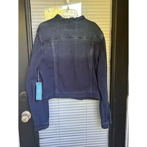 NWT Draper James RSVP Ruffle Trim Dark Denim Jacket Size XL thumbnail 13