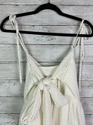 Lulus Cute and Sweet White Tie-Back Mini Skater Dress Size Medium thumbnail 5