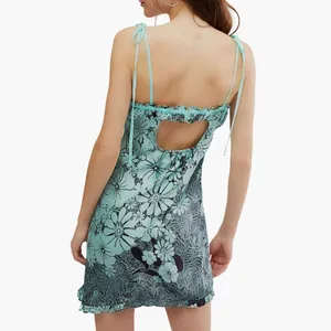 NWT Free People Retro Daisy Asymmetric Slipdress Large, BLACK COMBO thumbnail 11