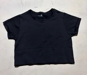 Aerie offline seamless Black Short Sleeve cropped T-Shirt medium thumbnail 1