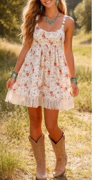 NWT‎ Eddy Gavin Fringe Mini Babydoll Dress Whimsy Gold Butterly Print $328 M thumbnail 1