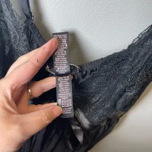 Victoria's Secret Lace‎ & Chiffon Pleated Babydoll Chemise Black Size L thumbnail 5
