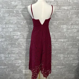 Lulus One Wish Burgundy Lace Midi Dress thumbnail 8