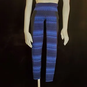 Alo Yoga Airbrush Capri Artic Royalty Blue & Black Leggings (S) thumbnail 4