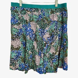 Anthropologie Maeve Cottage Floral Abstract Chiffon Skirt Women’s Sz L NWT $99 thumbnail 5