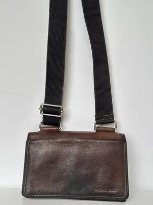 Fossil Brown Genuine Leather Wallet Crossbody Bag Organizer thumbnail 2