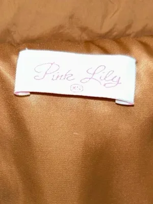 Pink Lily Tan Puffer Vest Women's XS thumbnail 3