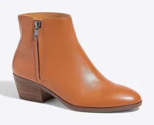 J.Crew Sz 9.5‎ Reagan Leather Ankle Boots Brown Leather Booties Women's G7871 thumbnail 1