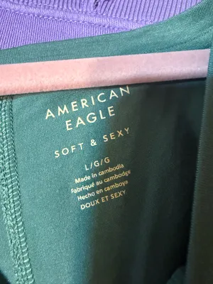 American Eagle Green Soft & Sexy Top thumbnail 3