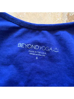 Beyond Yoga Spacedye Cropped Tank Top Center Cinched Blue Sapphire Women's Small thumbnail 5