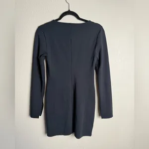 Abercrombie & Fitch Women Size Medium Split Cuff‎ Ponte Squareneck Mini Dress thumbnail 6
