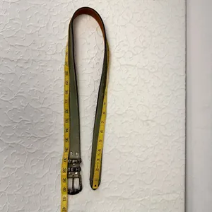 Belt Vintage Women's Leather Western Olive Green Designer Cowboy Unisex Classic thumbnail 6