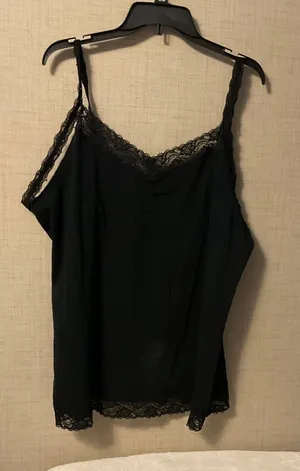 Mossimo Supply Co. Black Lace-Trim Camisole thumbnail 1