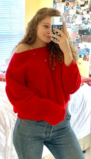 Urban Outfitters Red Chunky Sweater thumbnail 1
