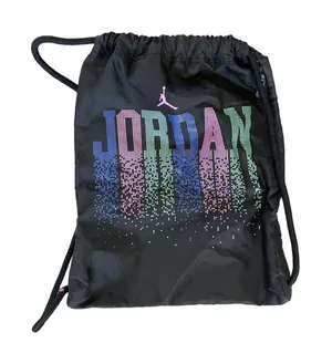 Jordan Unisex  Black Multicolor One Size Drawstring Bag thumbnail 1