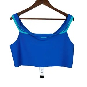 BCBG MAXAZRIA Top Womens XL Blue‎ Off The Shoulder Cropped Stretch Knit New NWT thumbnail 11