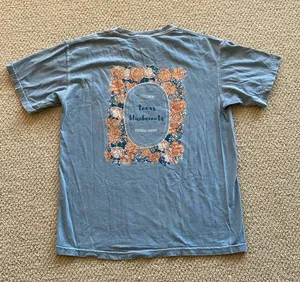 Comfort Colors Texas Bluebonnets Recruitment Flower T-Shirt Blue Size Medium thumbnail 1