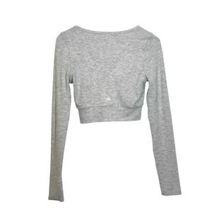alo Alolux Cropped Me Time Cardigan *Athletic Heather Grey thumbnail 6