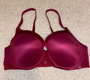 Red Victoria’s Secret Lined Demi bra thumbnail 1
