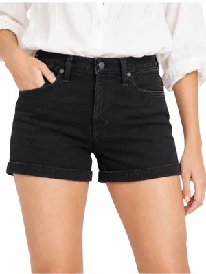 Madewell - NWT Roadtripper High Rise Jean Shorts Bennett Black Sz 31 thumbnail 1