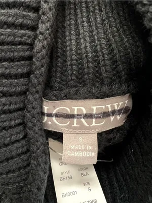 J. Crew Relaxed Rollneck Sweater in Black Size Small NWT thumbnail 4