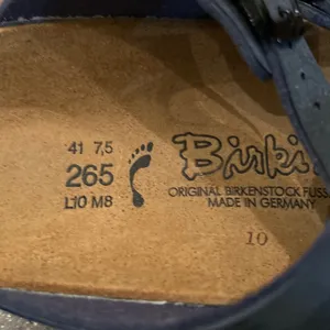 Birkenstock Sandals W10 M8 Blue Strappy Slide Comfort Orthopedic Boho Casual thumbnail 3