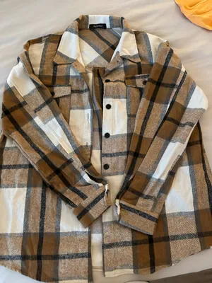 Flannel Jacket Brown Size M thumbnail 1