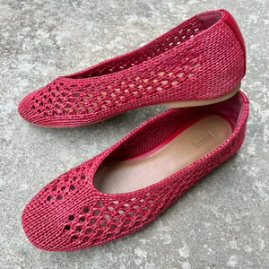 Nordstrom Rack Red Woven Flats thumbnail 2