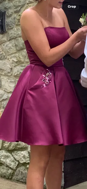 Mori Lee Dress Homecoming Strapless Cocktail Short thumbnail 2