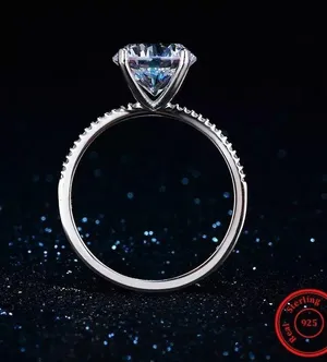 SIZE 5 925 3 Carat Engagement Wedding Ring thumbnail 2