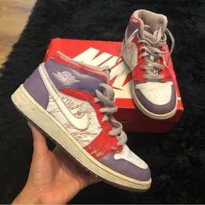 NIKE air Jordan 1 premium GS mid top shoes sneakers women’s 6.5 thumbnail 1