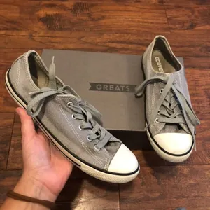 CONVERSE cta low top gray shoes sneakers sz 7 womens thumbnail 4