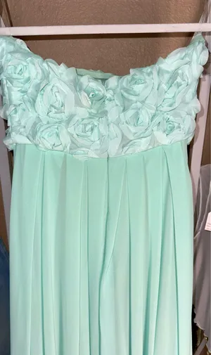 Boutique Strapless floral and satin prom dress XS thumbnail 5