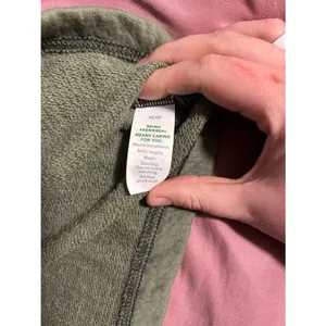 aerie Olive Green Textured Pullover Size XS thumbnail 3