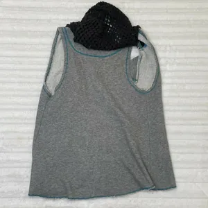 BKE Womens‎ Sweatshirt Vest Grey Blue Hoodie Cotton Blend Size Small S thumbnail 3