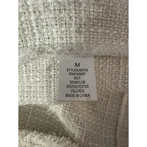 Sweet Rain Tweed Shacket Shirt Jacket White Gold Shimmer Accent thumbnail 6