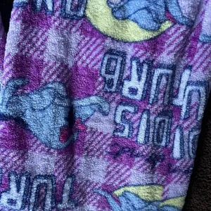 Disney sleepy Eeyore purple do not disturb fuzzy pajama top and bottoms M thumbnail 10