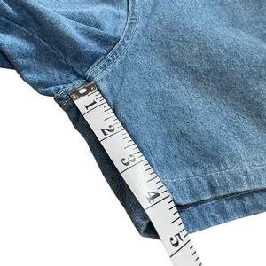 Vintage E.N.U.F Blue Denim Jeans Cargo Short Overalls Women’s Size Medium thumbnail 3