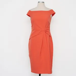 Lauren Ralph Lauren Coral Twist‎ Detail Cocktail Dress Size 2 thumbnail 2