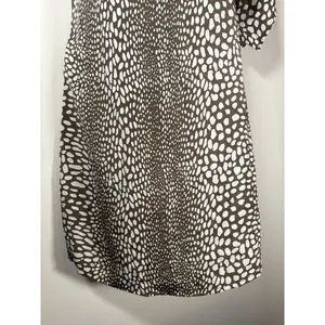 One‎ Shoulder Animal Print Mini Dress Brown White Quiet Luxury Old Money Size XS thumbnail 3